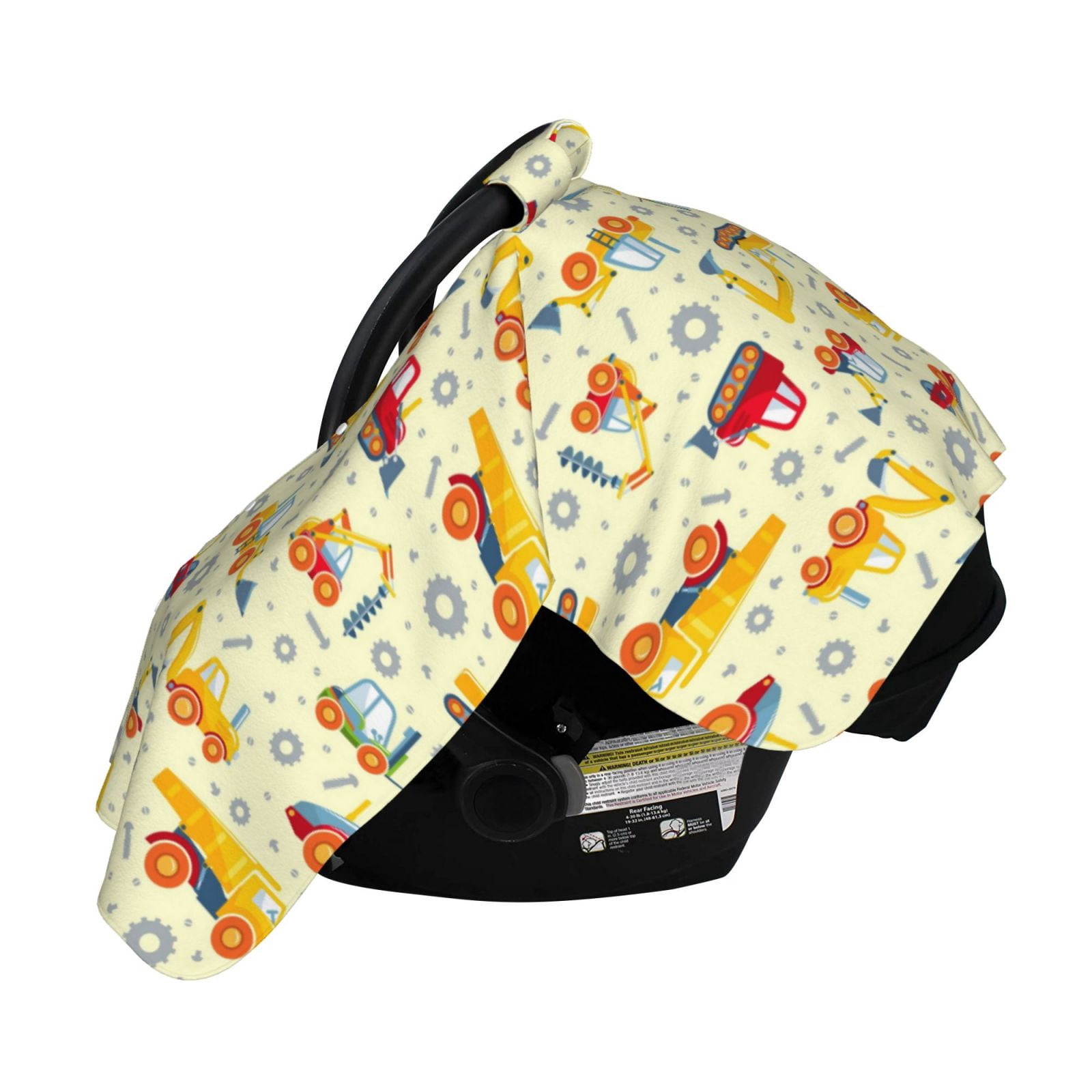 Naloa Heavy Equipment Baby Car Seat Cover, Breathable Baby Carrier Cover, Multiuse Baby Carrier Cover & Nursing Breastfeeding Cover