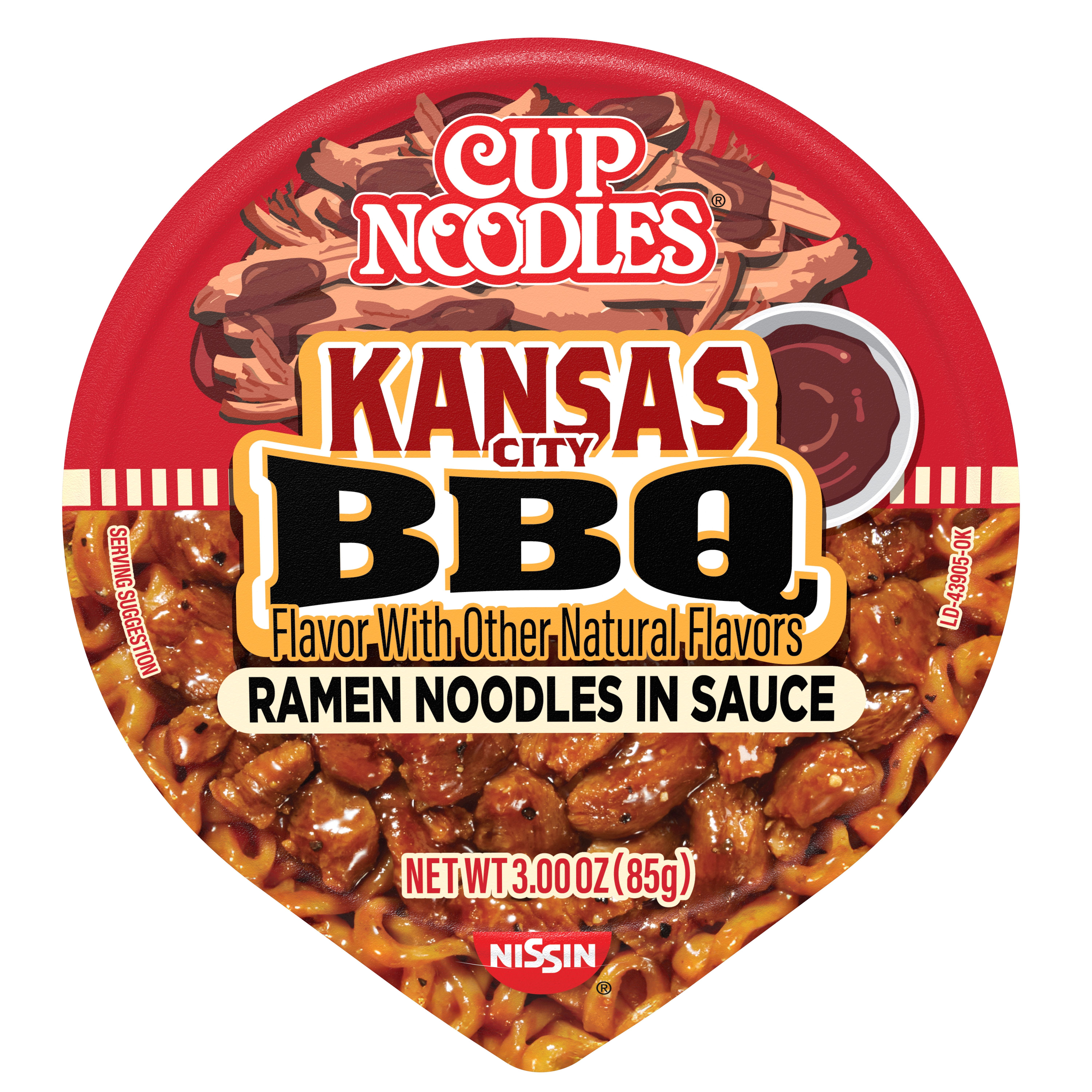 Nissin Cup Noodles Kansas City BBQ Flavor, 3.0 oz Cup, Limited Edition