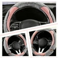 thumbnail image 3 of Fuzzy Steering Wheel Cover for Women, 14 Inch Fluffy Fur Car Steering Wheel Cover, Soft Warm Plush Cover, Fashionable Non-Slip Interior Car Accessories for Winter, 3 of 7