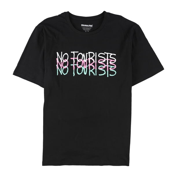 Elevenparis Hombre No Tourists Camiseta gráfica negra S