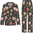 thumbnail image 4 of Top-kevin Women Long Sleeve Pajama Set Comfy Pjs Sets Christmas Cupcakes Candy Canes 2 Piece Lounge Set, 4 of 12