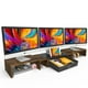 thumbnail image 1 of Soporte para monitor WESTREE Triple Dual con cajón para 2 o 3 monitores, 1 of 7