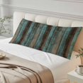 thumbnail image 4 of Teal Wood Grain Body Pillow Covers 20"x54", Gradient Farm Old Wooden Board Vintage Soft Brushed Microfiber Breathable Throw Pillow Covers, Pillowcase with Zipper for Couch Sofa Bedroom Living Room, 4 of 9