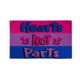 thumbnail image 1 of Bandera AZ FLAG Bisexual Hearts Not Parts, 150 x 90 cm, poliéster, 1 of 3