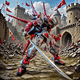 thumbnail image 5 of Gundam Assembly Model Assembly Manual Gundam Model Kit Large Class Robot Need to assemble by hand（The height is around 15-20 centimeters）Red Heresy (Weapon+Bracket+Color Box Packaging), 5 of 5