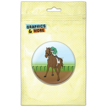 

Horse Racing Race Jockey Refrigerator Button Magnet