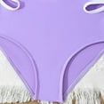 thumbnail image 7 of KKBOTIVE Girls Long Sleeve Swimsuit Rash Guard 1 Piece Swimwear Fashion Bathing Suit for Kids Girls Summer Wear, Purple Size: 7-8 Years, 7 of 7