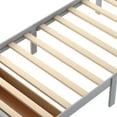 thumbnail image 5 of Twin Size Wood Platform Bed Frame with Headboard and Storage Drawer Footboard, 5 of 8