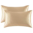 thumbnail image 2 of Ounissouiy Spencer Juego de 2 Fundas de Almohada de Seda para Cabello y Piel Funda de Almohada Natural Fundas de Almohada de Satén con Cierre de Sobre para Juegos de cama tres, 2 of 6