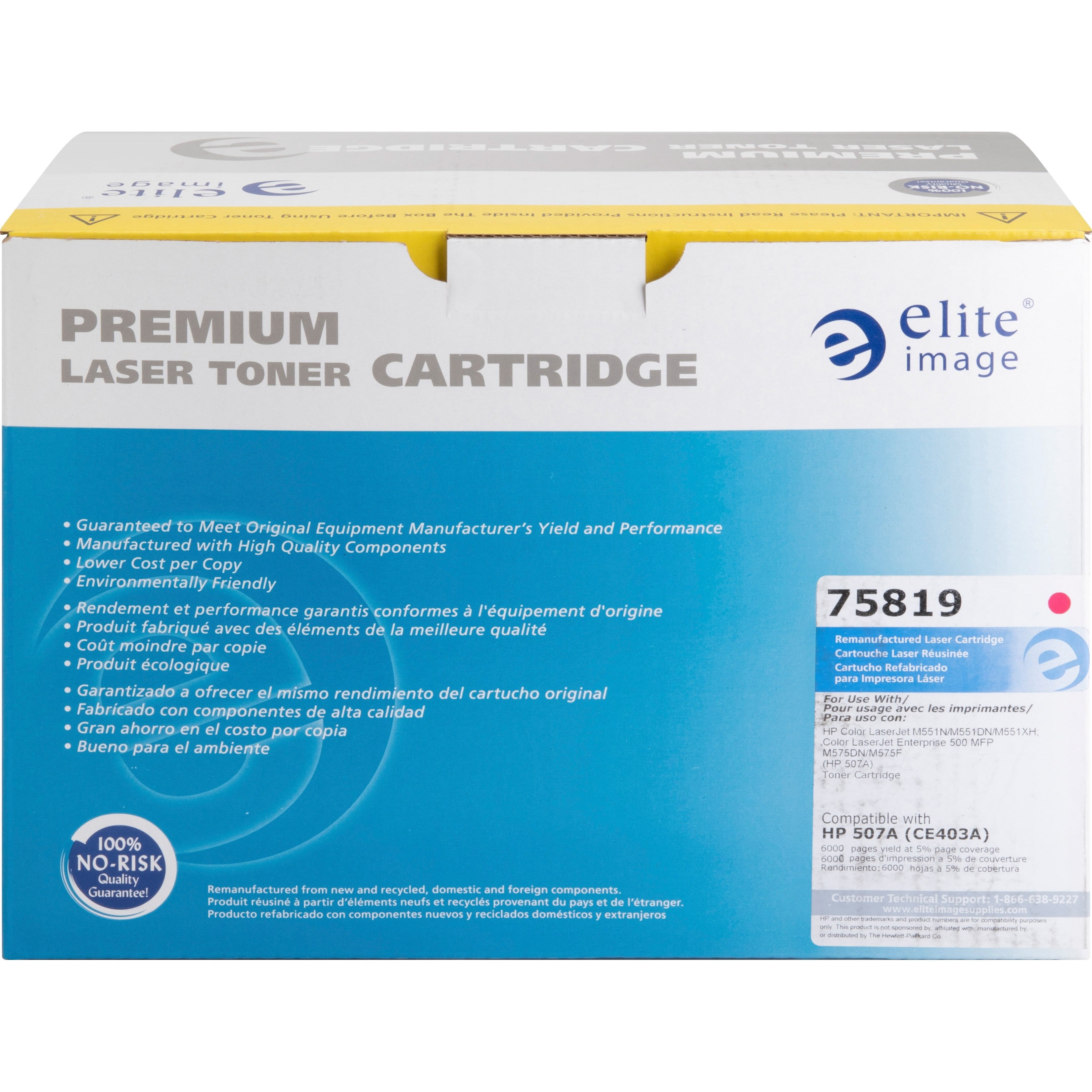 Remanufactured Elite Image, ELI75819 HP507A/507X Toner Cartridges, 1 Each
