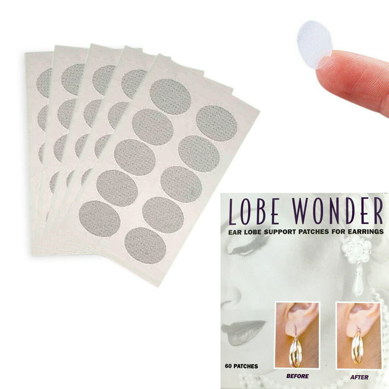 Earring support patch, Lobe Wonder®, plastic and adhesive, clear