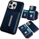 thumbnail image 1 of s9m For iPhone 14 Pro Case Leather+TPU Phone Card Bag Detachable X2H 2-in-1 - Rose Gold, 1 of 5