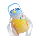 thumbnail image 1 of TRKIYQC Botella de Agua Deportiva, Botella de Agua Grande a Prueba de Fugas con Asa y Correa para el Hombro para niños y Adultos (D-Transparent Purple, 1300ml) TRKIYQC Moda，ocio, 1 of 3