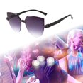 thumbnail image 3 of gafas de sol de las mujeres Gafas De Sol Extragrandes Sin Marco Para Mujer Irregular PC Ladies Gradient Grey Gris degradado Magideal gafas de sol de las mujeres, 3 of 7