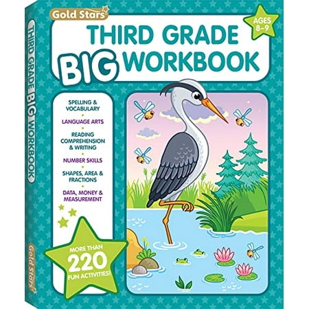 Pre-Owned 3rd Grade BIG Workbook All Subjects for Kids 8 - 9 includes 220+ Activities, Spelling, Grammar, Reading Comprehension, Writing, Math, and More (Paperback) 9781646381678