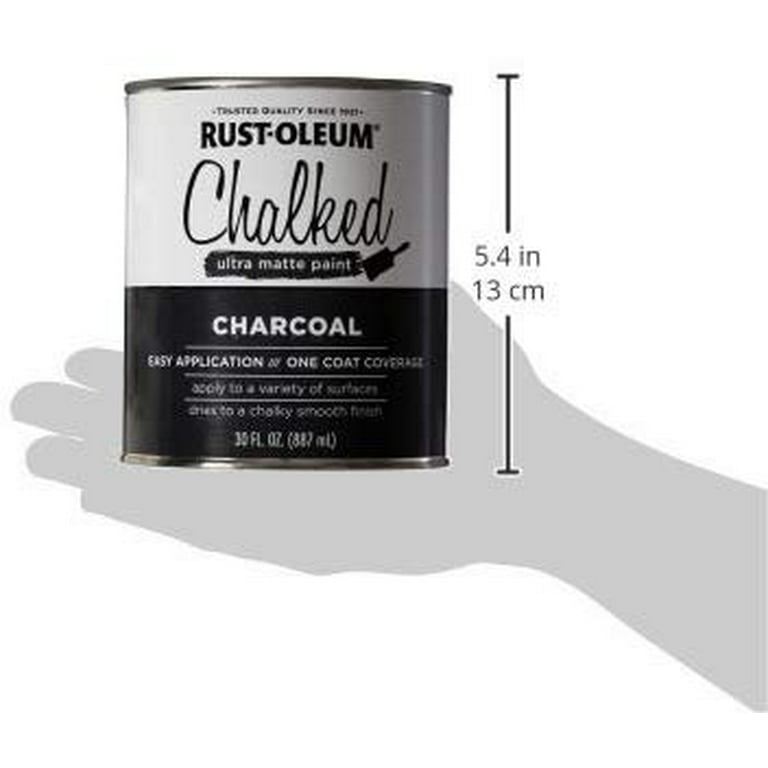  Rust-Oleum 285144 - Pintura a la tiza ultramate para  interiores, 30 onzas, paquete de 1, color carbón : Herramientas y Mejoras  del Hogar