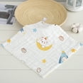thumbnail image 1 of Toalla cuadrada de gasa de algodón de alta densidad de seis capas, toalla facial estampada suave y absorbente, toalla para niños, toalla de saliva de algodón, 1 of 1
