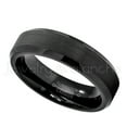 thumbnail image 2 of 6mm Tungsten Ring - Brushed Finish Black IP Comfort Fit Tungsten Carbide Ring - Ladies Tungsten Anniversary Ring - TN168s7.5, 2 of 3