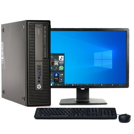 Restored HP G1 Desktop Computer Core i5 CPU up to 16GB RAM 2TB HDD or 512GB SSD and a 24" LCD with Windows 10 (Refurbished)
