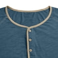 thumbnail image 6 of hotojiny Men's Long Sleeve Henley Shirts Cotton 3-Button Spring Casual T-Shirts Comfy Crew Neck Soft Muscle Tops(Navy,Medium), 6 of 7