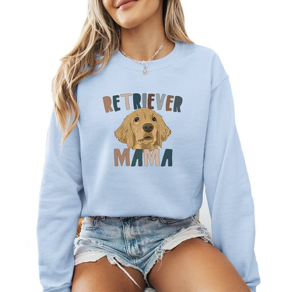 Golden Retriever Dog Mama Sweatshirt Cute Women Animal Lover Gifts Long Sleeve Graphic Shirts Pullover Tops