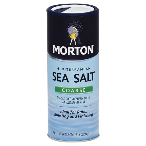 Morton’s Coarse Sea Salt 17.5 oz (Pack of 12)
