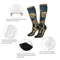 thumbnail image 2 of Bixox Romantic Skeletons Under Moon Patterned Men's and Women's Knee Socks High Socks Outdoor Sports Socks, 2 of 5