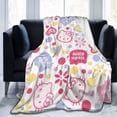 thumbnail image 6 of Hello Kitty Throw Blanket, Cozy Flannel Blankets For Boys Girls, Super Soft Warm Blanket For Couch Sofa Bed, 6 of 9