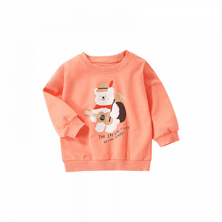 

ONTNO Toddler Round Neck Long Sleeve Pullover Sweatshirt