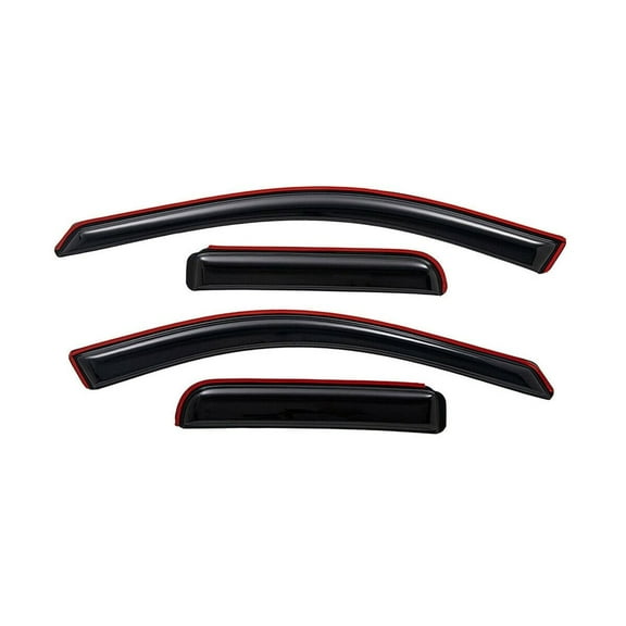 Mgpro 4pcs Sun Rain Wind Deflectors Door Window Visors in Channel Mount Style Dark Smoke Tint for Nissan for Frontier 2005-2020