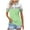 Green, variant on Timegard Womens Tops Lapel V Neck Button Short Sleeve Drop Shoulder Casual Comfy Color Block Shirts