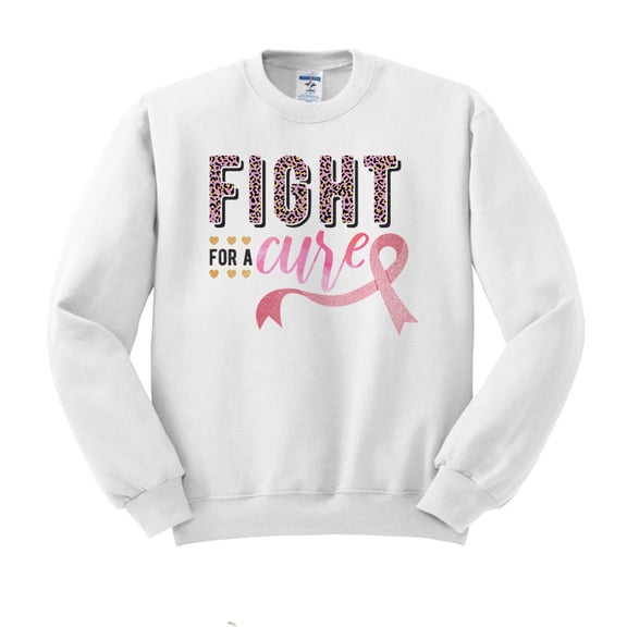 Fight for a Cure Sweatshirt Unisex Large White