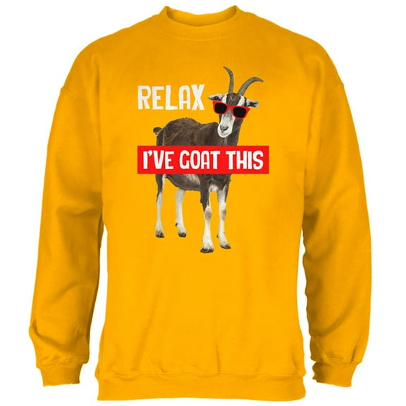 Relax I've Goat Got This Mens Sweatshirt Gold 2XL