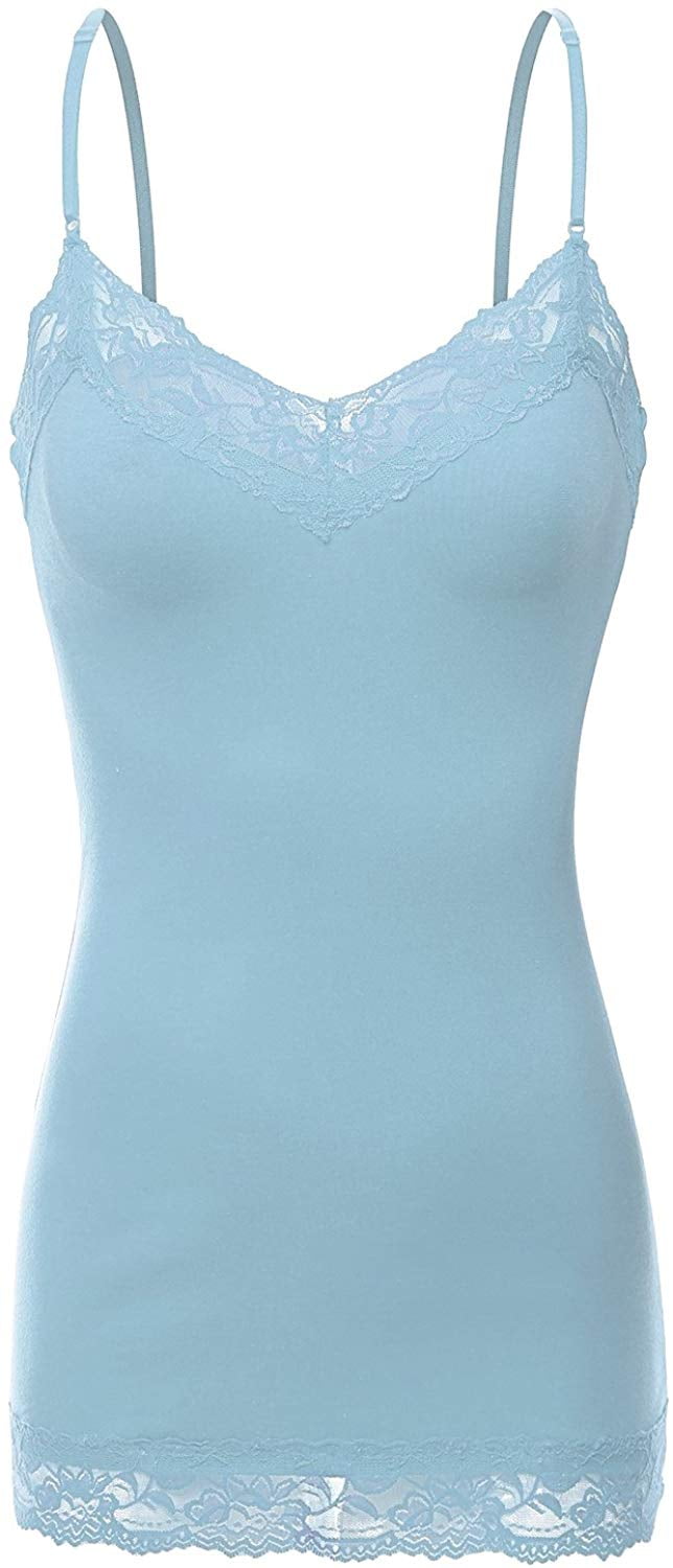 Blue lace tank top Outlet