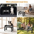 thumbnail image 5 of Kawiwi Elevated Dog Bowls,No Spill Edge, Foldable, 2 Stainless Steel Bowls & Slow Feeder Dog Food, 5 Adjustable Heights 3.15"-12.2" ,  for Small Medium Large Dog, 5 of 7