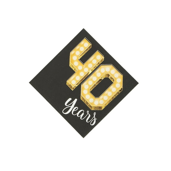 40 Beverage Napkin - Party Supplies - 16 Pieces