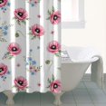 thumbnail image 4 of Pioneer Flower Floral Print Pattern Shower Curtain 36x72in, Bathroom Decorative Shower Curtain Set with 12 Hooks, Waterproof Washable, 4 of 6