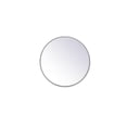 thumbnail image 1 of 18 in. Metal Frame Round Mirror, Silver, 1 of 1