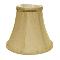 8 in. Pale Brown Premium Bell No Slub Lampshade, Tan