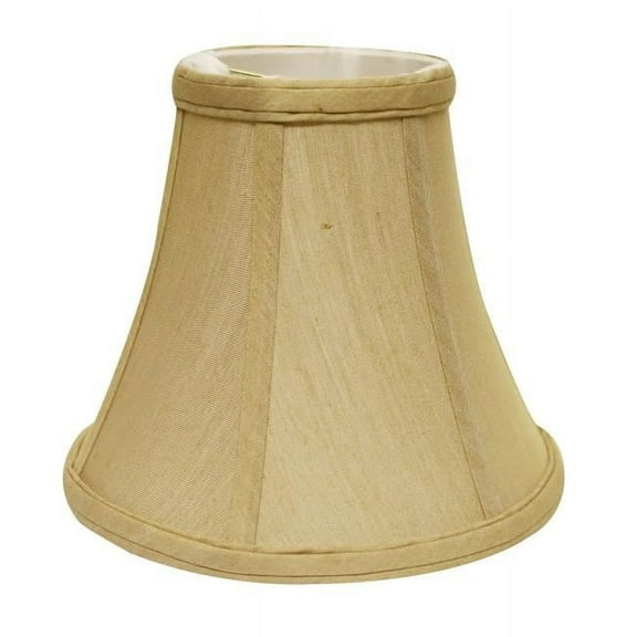 8 in. Pale Brown Premium Bell No Slub Lampshade, Tan