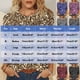 thumbnail image 4 of TaTaai 3/4 Sleeve Casual Printed Blouse, Women's Round Neck Pullover Top, Versatile Cool Design, Suitable for All Season Home Daily Outfits Gift, 4 of 5