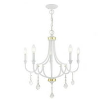 Traditional Five Light Chandelier-White Finish Bailey Street Home 218-Bel-3110346