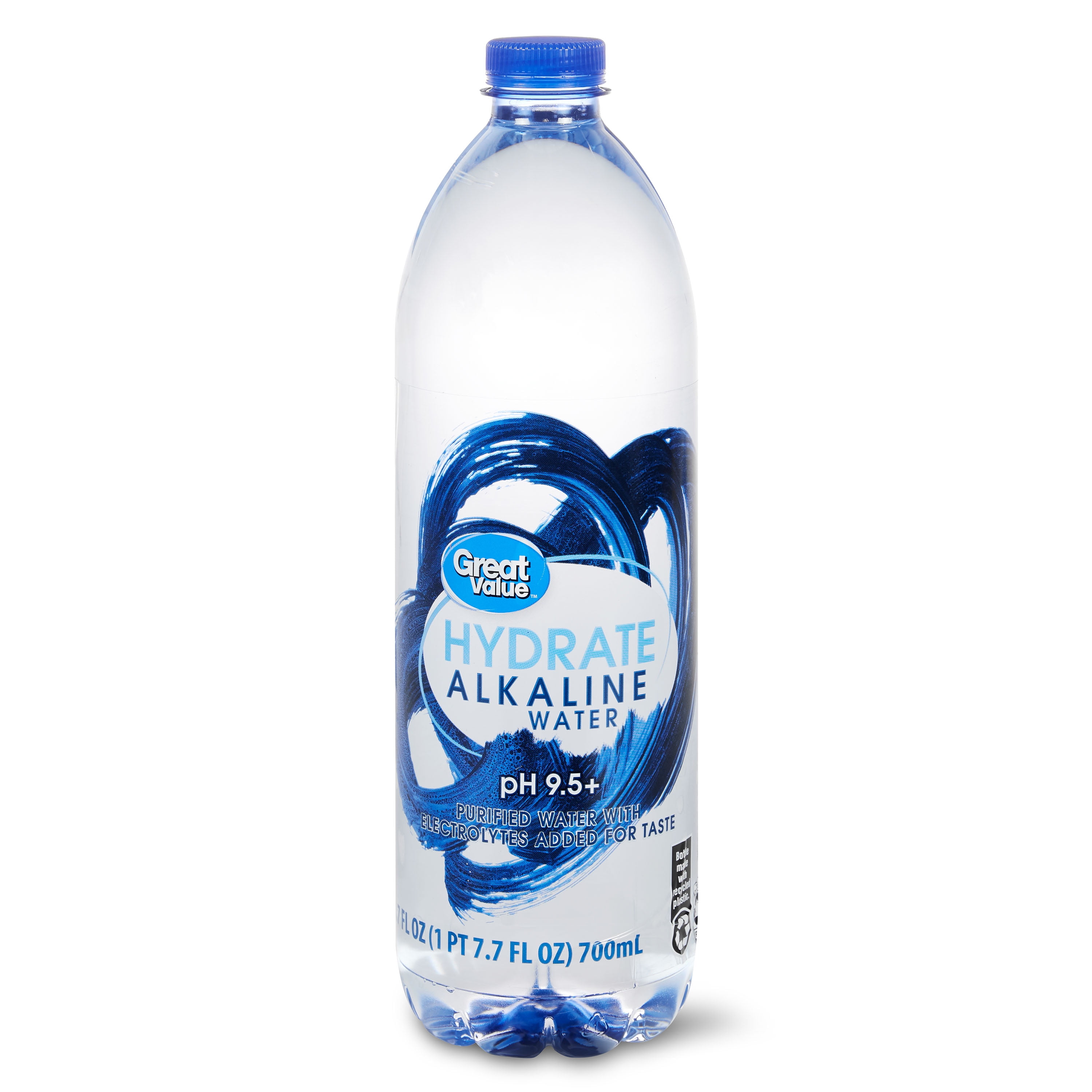 Great Value Hydrate Alkaline Water Bottle, 23.7 fl oz, 15 Count