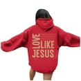 thumbnail image 2 of Christian Hoodie for Women 2026 Love Like Jesus Christian Hooded Sweatshirt Long Sleeve Y2K Graphic Pullover Top with Pockets, 2 of 6