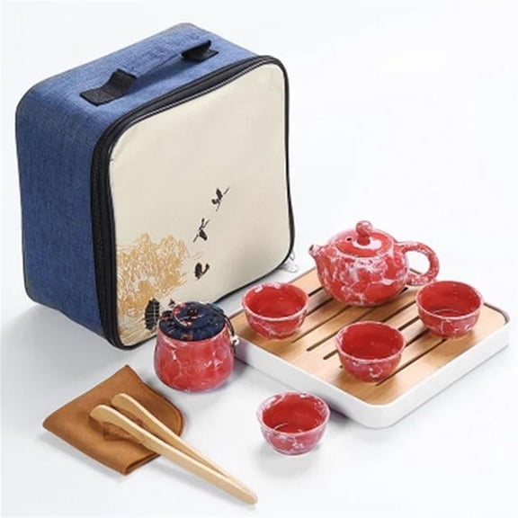 Tea Cup Set Kung Fu Tea Set Ceramic Chinese Teapot Porcelain Teaset Gaiwan Tea Cups Of Tea Ceremony Tea Pot With Travel Bag Teapots & Coffee Servers Travel Tea Set