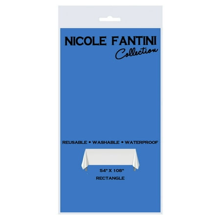 

Nicole Fantini Collection Disposable Plastic Tablecloth Rectangle 54 x 108 (Medium Blue)