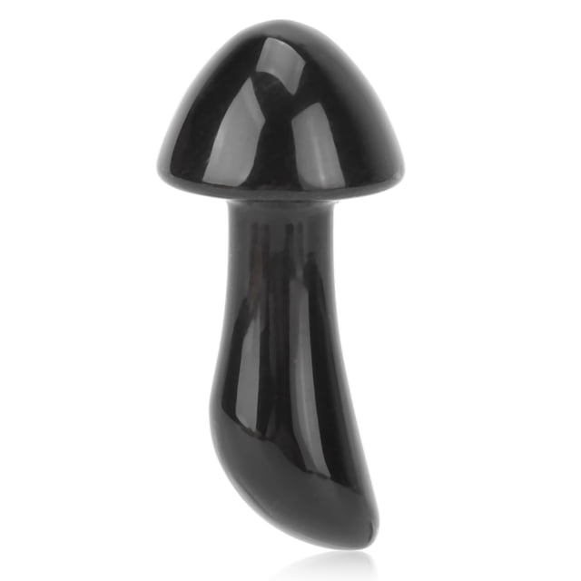 Piedras de masaje con forma de hongo, masaje Gua Sha, piedra raspadora de jade, relajante corporal, color negro