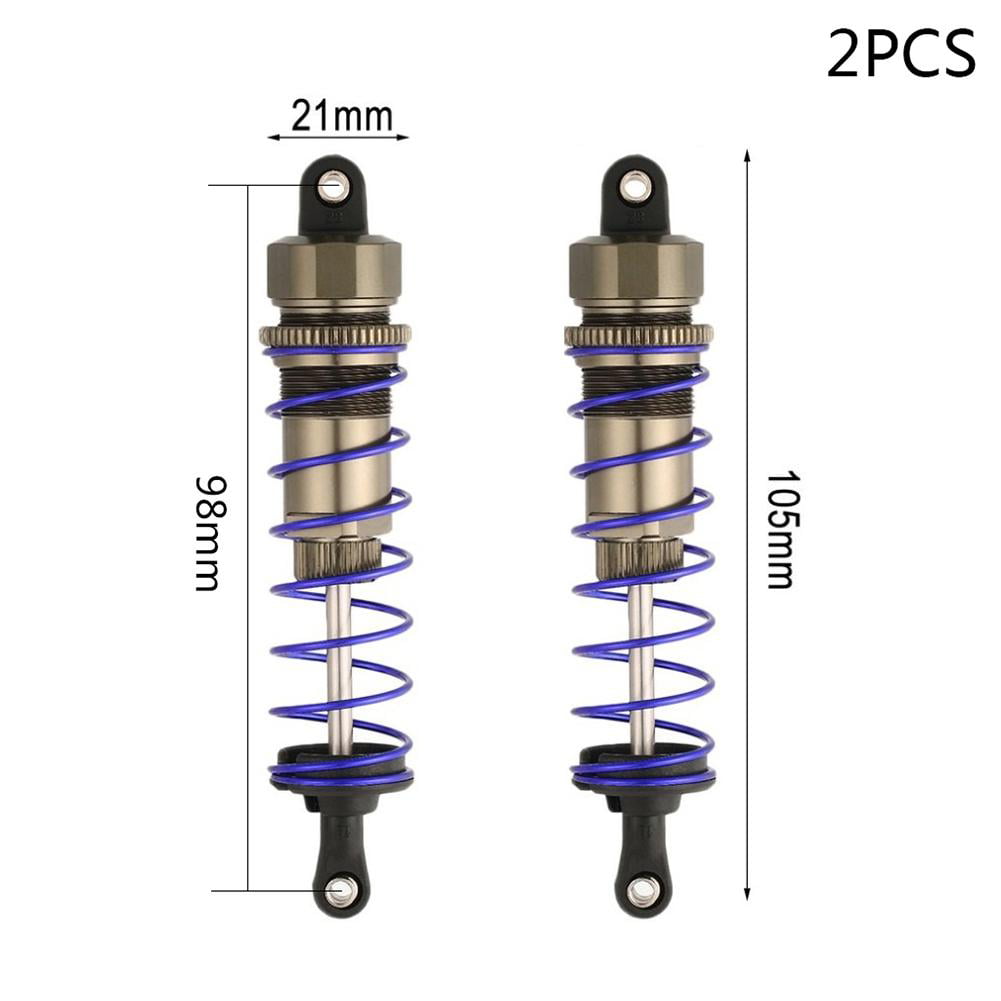 2PCS Aluminium Alloy Adjustable Oil Pressure 105mm Spring Rear Shock Damper for 1/10 RC Car T best RC Rear Shock Absorber