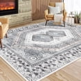 thumbnail image 7 of Tzou Boho Washable Area Rugs 5x7 for Living Room Bedroom, Non Slip Geometric Carpet for Dining Room, Stain Resistant, Super Soft(Beige), 7 of 7