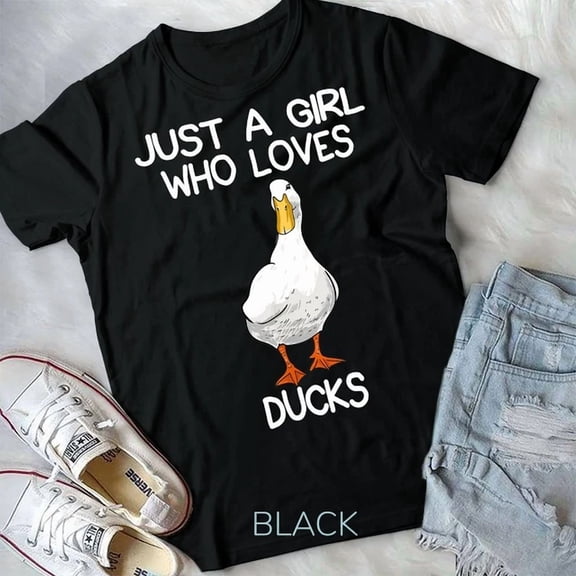 Just A Girl Who Loves Ducks Lover Gifts Duck Owner Gift T-Shirt Unisex T-Shirt